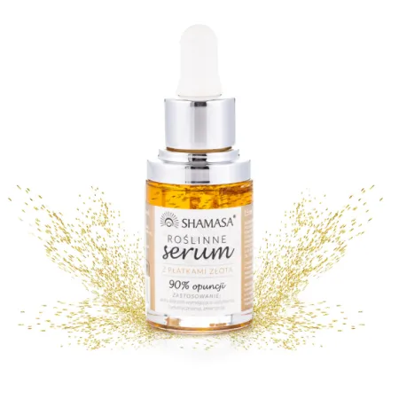 shamasa Serum roślinne z płatkami 24 karatowego złota i opuncją figową - 15 ml